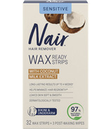 Nair Wax Ready-Strips with Nourishing Coconut Milk Oil