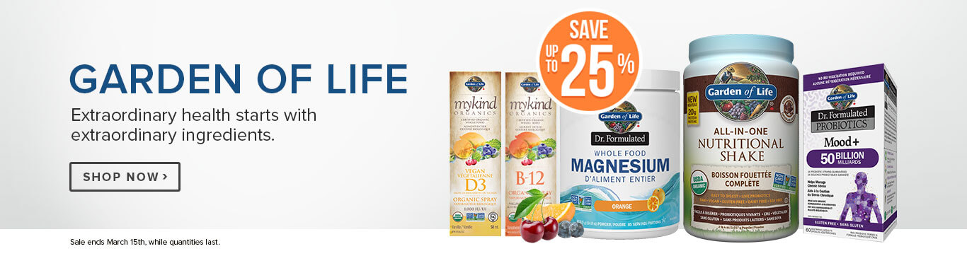 Save up to 25% on Garden of Life