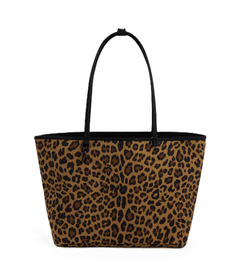 BAGGU Large Nylon Reversible Tote Leopard Mix