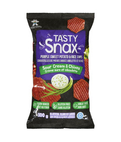 image of Want-Want Tasty Snax Purple Sweet Potato Rice Chips Sour Cream & Chives with sku:332250
