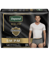 Depend Real Fit Incontinence Underwear for Men Small/Medium