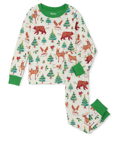 Hatley Cotton Pajama Set Holiday Animals