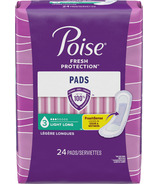 Poise Serviettes Pour Incontinence, Absorbance Légère, Longue