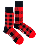 Friday Sock Co. Men's Socks Red Plaid