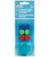 Option+ Coloured Silicone Ear Plugs with Case