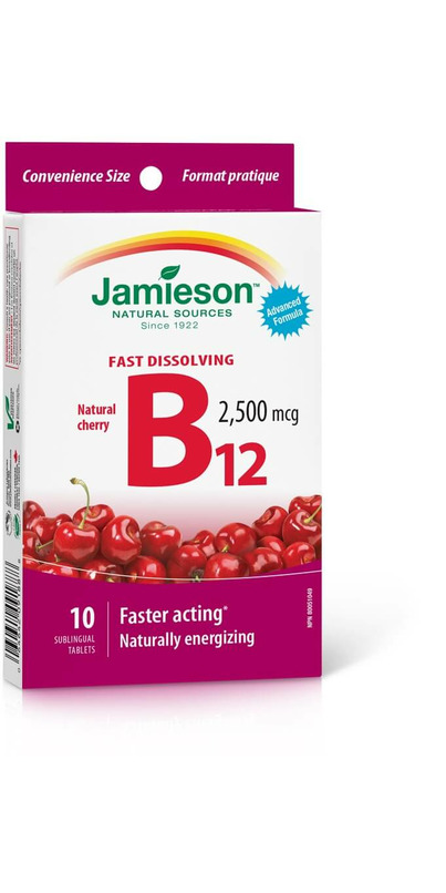 Buy Jamieson Fast Dissolving B12 Natural Cherry Flavour 2500 Mcg Sample ...