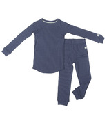 Ensemble de pyjama gaufré Loulou Lollipop Bleu denim