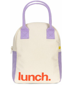 Fluf Zipper Lunch Bag Lavender Poppy