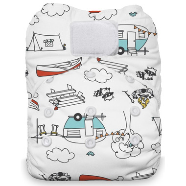 Thirsties Natural One Size All in One Hook & Loop Diaper Happy Camper Thirsties Natural One Size All in One Hook & Loop Diaper Happy Camper