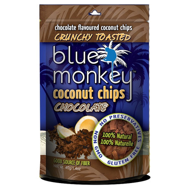 Blue Monkey Dark Chocolate Coconut Chips Blue Monkey Dark Chocolate Coconut Chips