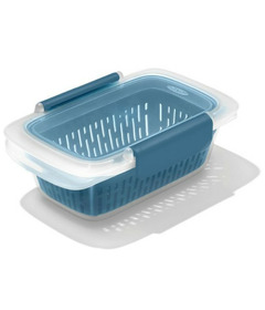 OXO PREP & GO Container with Colander Blue