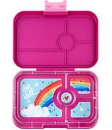 Yumbox Tapas 4 Compartiment Malibu Violet avec plateau arc-en-ciel