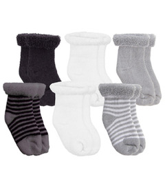 Kushies Terry Socks Black/White/Grey