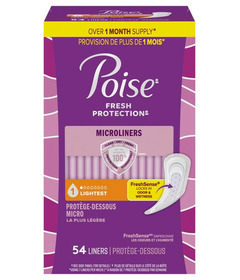 Poise Incontinence Panty Liners Lightest Absorbency