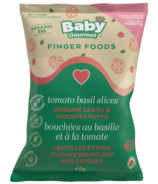 Baby Gourmet Finger Foods Tomato Basil Slices Lentil & Chickpea Puffs