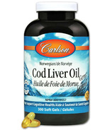 Carlson perles d'huile de foie de morue avec faible teneur en vitamine A arôme citron