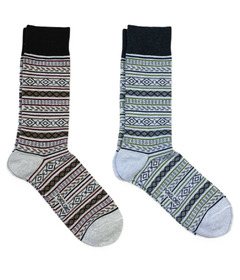 Pokoloko Scandinavian Pima Socks Red/Blue