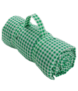 BAGGU Puffy Picnic Blanket Green Gingham