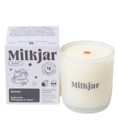 Milk Jar Candle Co. Wooden Wick Candle Aurora