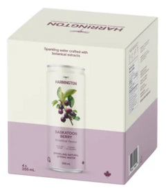Harrington Sparkling Natural Spring Water Saskatoon Berry