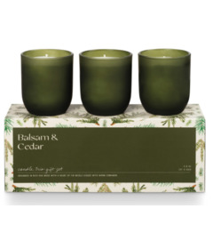 Illume Candle Trio Gift Set Balsam & Cedar