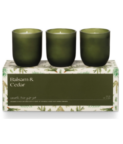 Illume Candle Trio Gift Set Balsam & Cedar