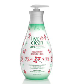 Live Clean Moisturizing Liquid Hand Soap Holly Berry