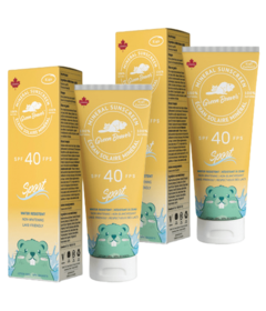 Green Beaver Natural Mineral Sunscreen Lotion for Kids SPF 40 Bundle