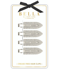 Bella Sleep + Spa NoCrease Hair Clips Sliver
