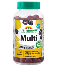 Bonbons multivitaminés Jamieson pour hommes, mûre et citron
