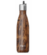 S'well Bottle with Flip Straw Teakwood