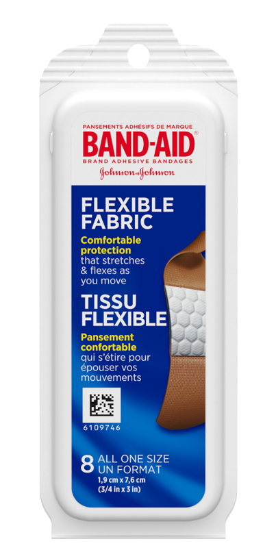  Band-Aid Brand Flexible Fabric Adhesive Bandages for Wound Care  and First Aid, All One Size, 100 Count : Health & Household