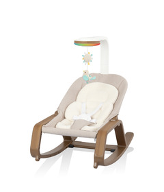 Evenflo Lyra 2-in-1 Infant to Toddler Rocker Coastal Coffee