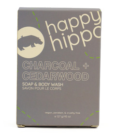 Happy Hippo Bath Co. Bar Soap Charcoal Cedarwood