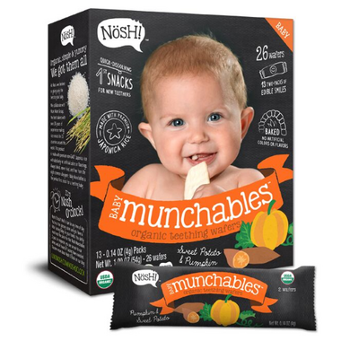 Nosh Baby Munchables Organic Teething Wafers Sweet Potato & Pumpkin Nosh Baby Munchables Organic Teething Wafers Sweet Potato & Pumpkin