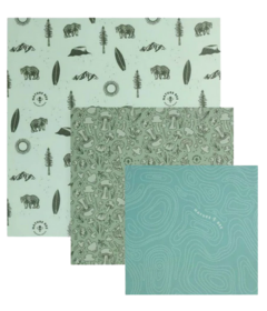Nature Bee Variety Beeswax Wraps Set Pacific Northwest