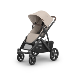 Vista V3 Stroller Ada Sandstone Melange Carbon Frame Chestnut Leather