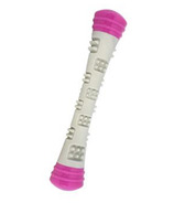 Totally Pooched Chew n' Squeak Rubber Stick 8.5 Inch Pink
