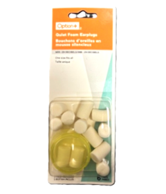 Option+ Quiet Foam Ear Plugs with Case
