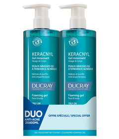 Ducray Keracnyl Anti-acne Cleansing Foaming Gel Duo