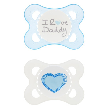 Mam Silicone Love & Affection Pacifier I Love Daddy Blue Mam Silicone Love & Affection Pacifier I Love Daddy Blue