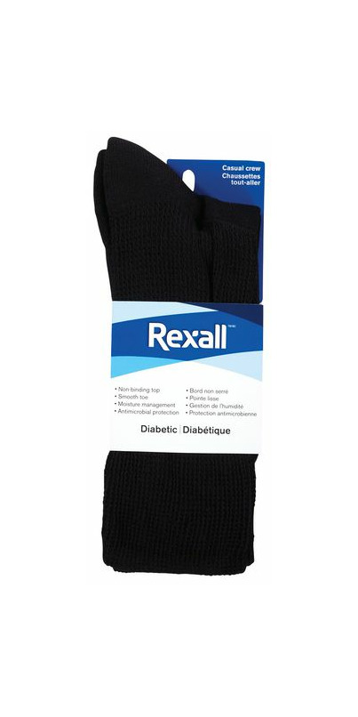 Buy Rexall Men's Casual Crew Diabetic Socks at Well.ca | Free Shipping ...
