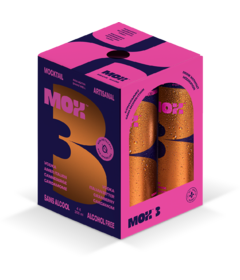 MOX Alcohol Free Mocktails MOX 3 Vodka Italian Bitter Cranberry Cardamom