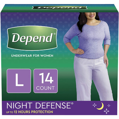 Tena Incontinence Underwear for Women, for Overnight, Large, 14 Count (Pack  of 4)
