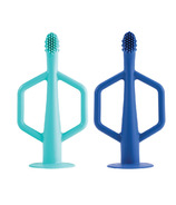 Tiny Twinkle Silicone Toothbrush Pack Indigo and Mint