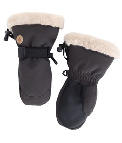 Calikids Mitten with Faux Fur Cuff Black