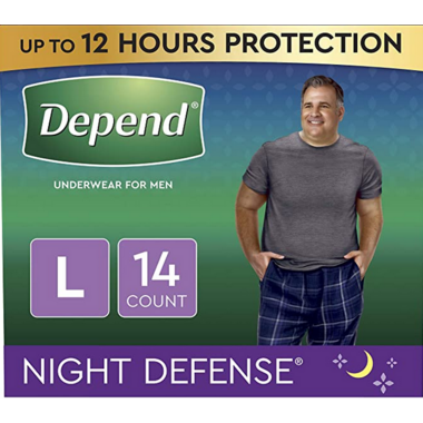 Depend Women's Night Defense Incontinence Underwear Blush L - 14 ct pkg