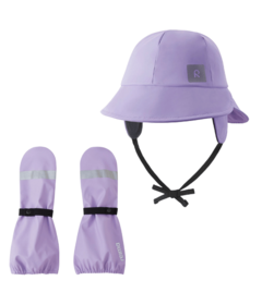 Reima Rain Hat and Mitts Blooming Lilac Bundle
