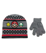 Ensemble bonnet et gants Bioworld pour enfants Mario Kart Finish Line