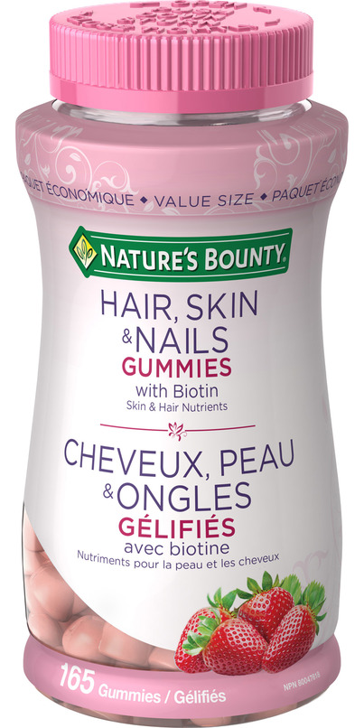 Buy Nature's Bounty Hair, Skin & Nail Gummies with Biotin at  | Free  Shipping $49+ in Canada